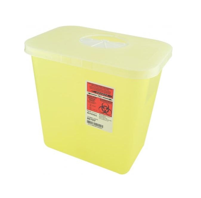 Sharps Container, 5 Quart, GatorGuard Junior, Yellow