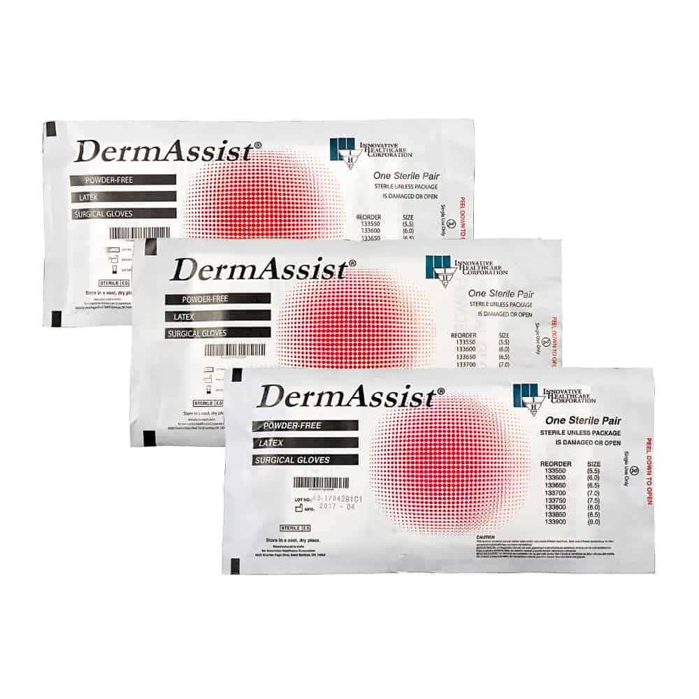 DermAssist™ Latex, Powder-Free Surgical Gloves (Sterile), Size 7.5 - 50 Pair/Box