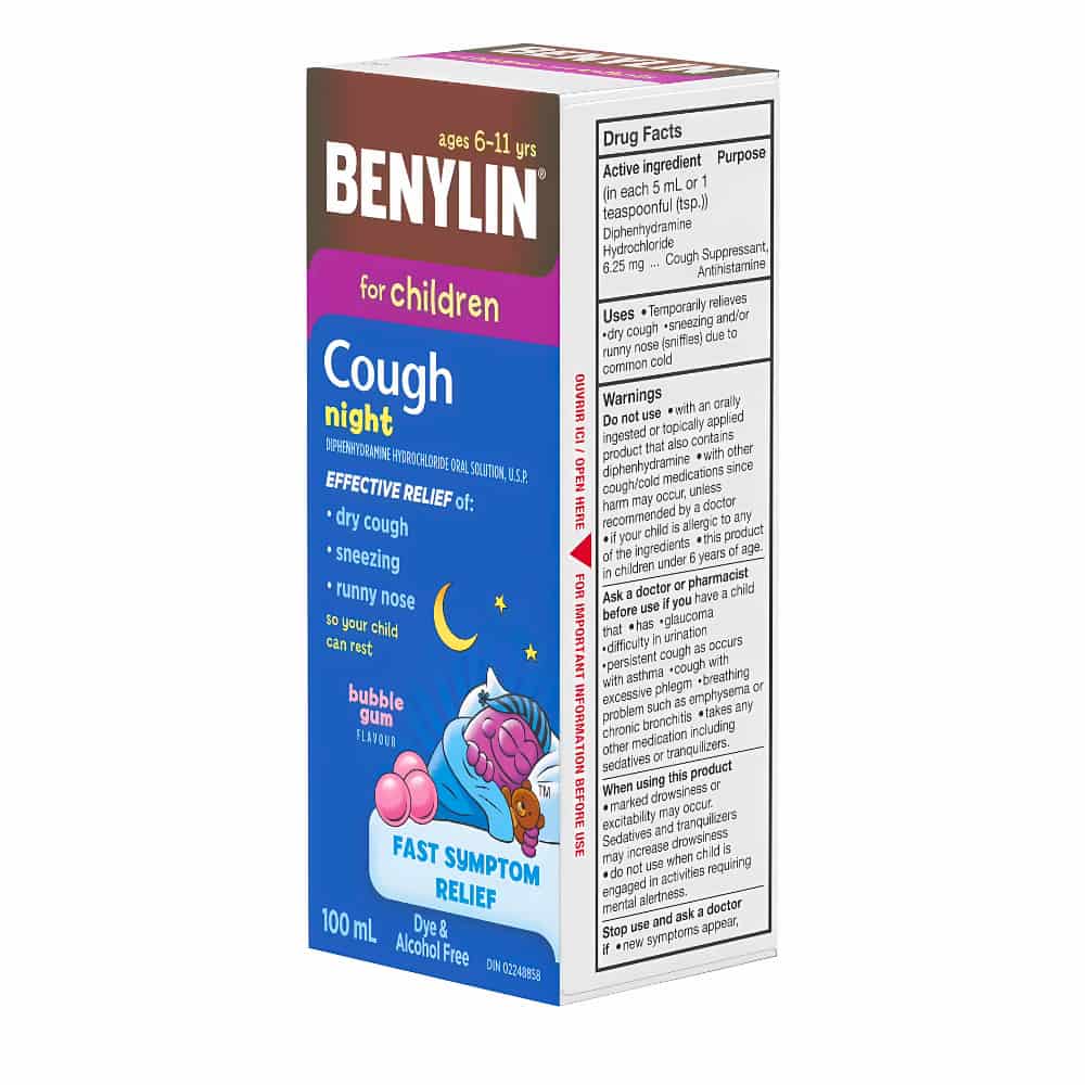 Childrens' Cough & Cold Relief, Night, Bubble Gum Flavour