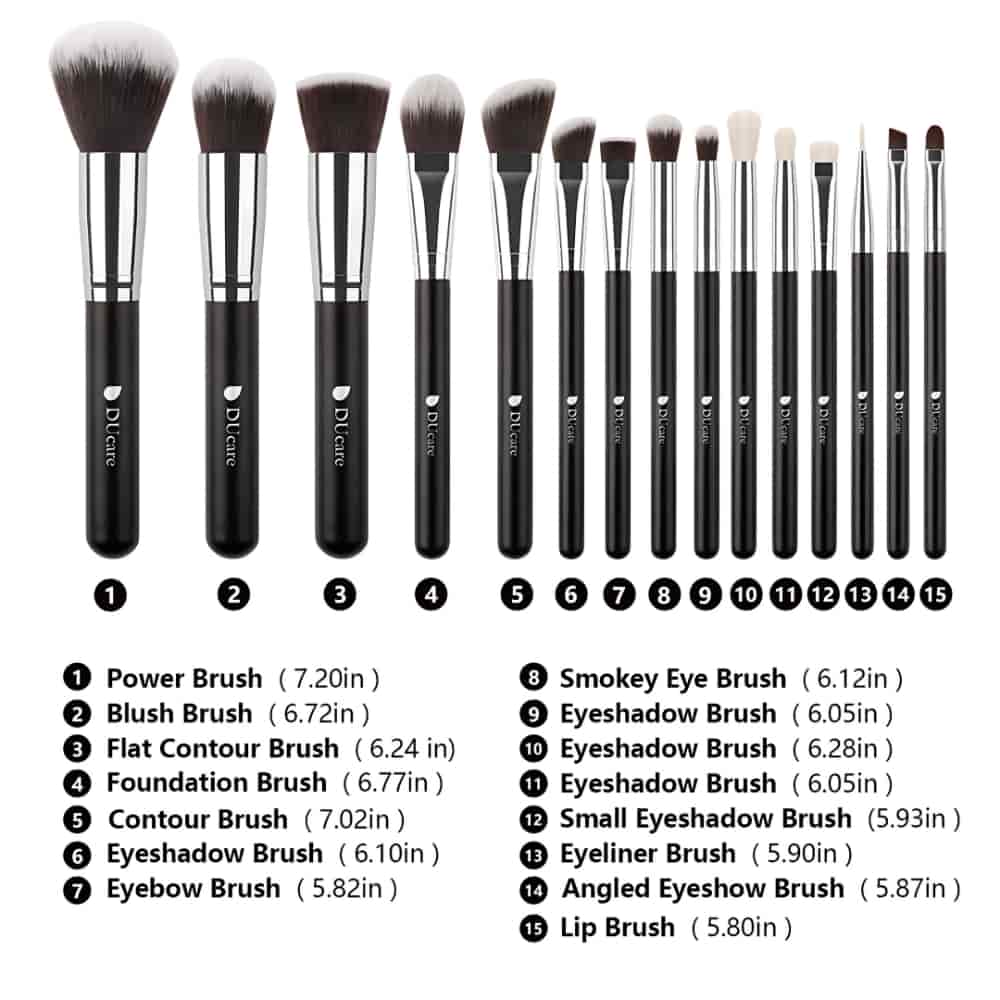 Classic Black Essential Face & Eye Brush Set