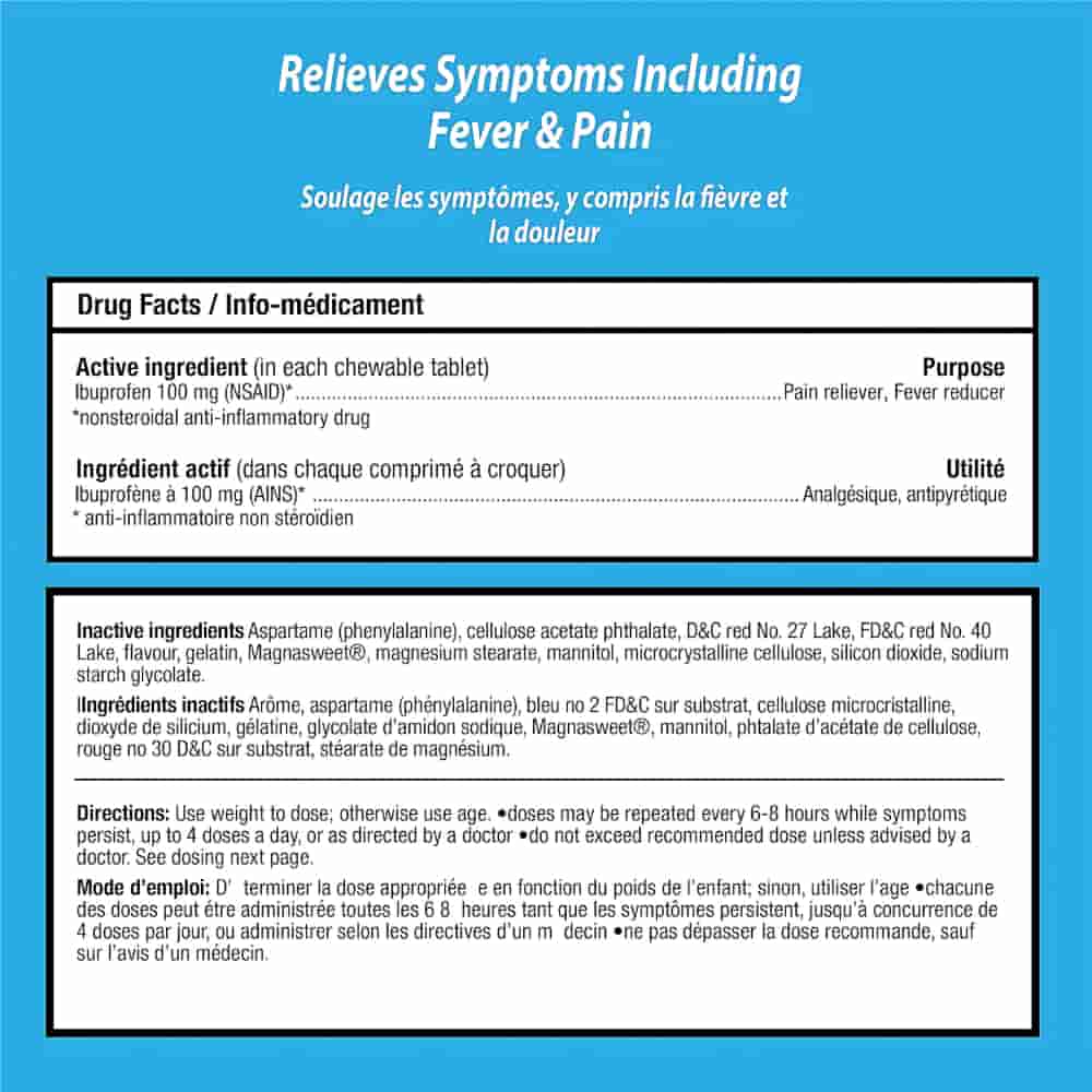 Advil Junior Strength Chewable Tablets - Grape - 40's