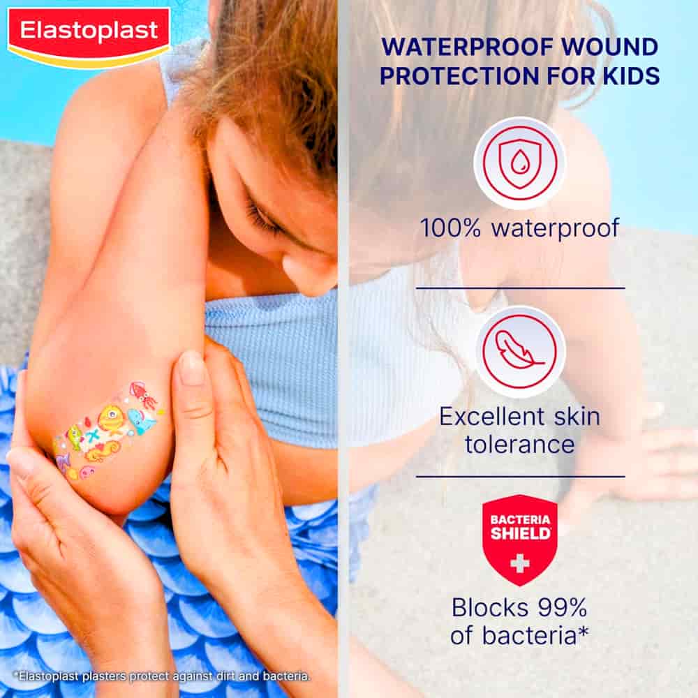 Elastoplast Sensitive Kids Adhesive Bandages, 20 Assorted Shapes