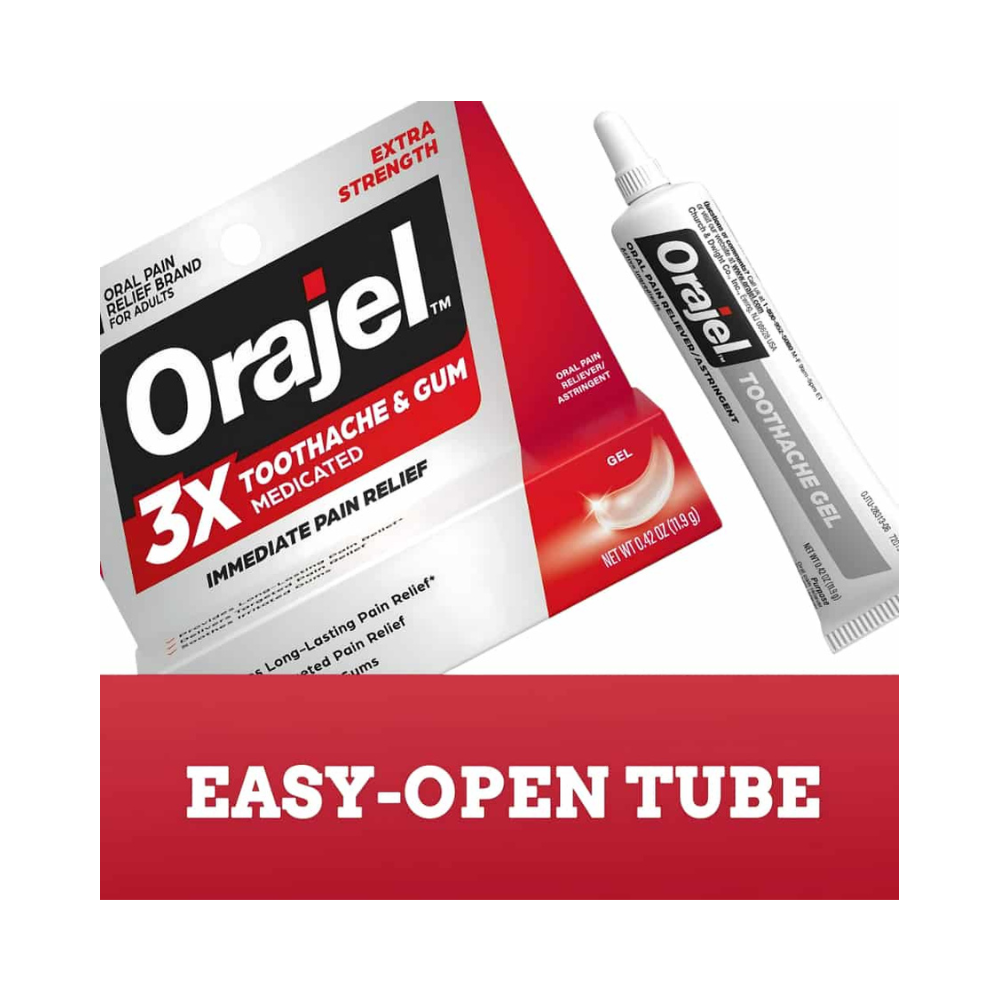 3X Severe Tooth & Gum Pain Relief Gel Fast Acting