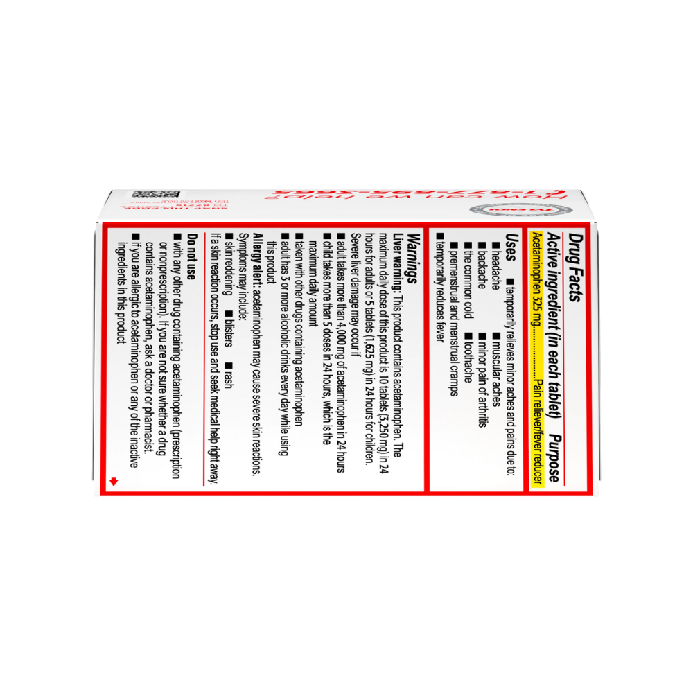 Buy Tylenol 100 Tablets Regular Strength Acetaminophen for Everyday Pain