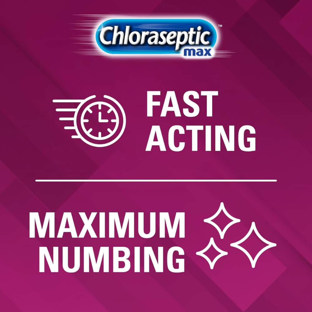 Chloraseptic Max Sore Throat with Soothing Liquid Centre Lozenges Wild Berries