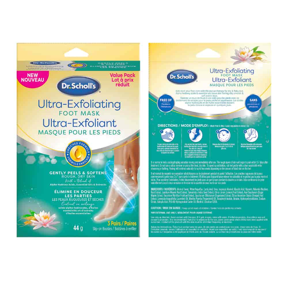 Dr. Scholl's Ultra Exfoliating Foot Mask - 3 pairs