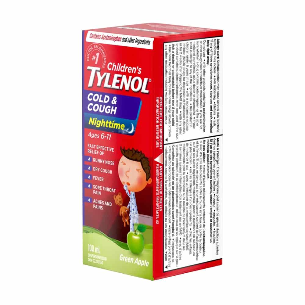 Children’s Medicine Cold & Cough, Nighttime, Green Apple