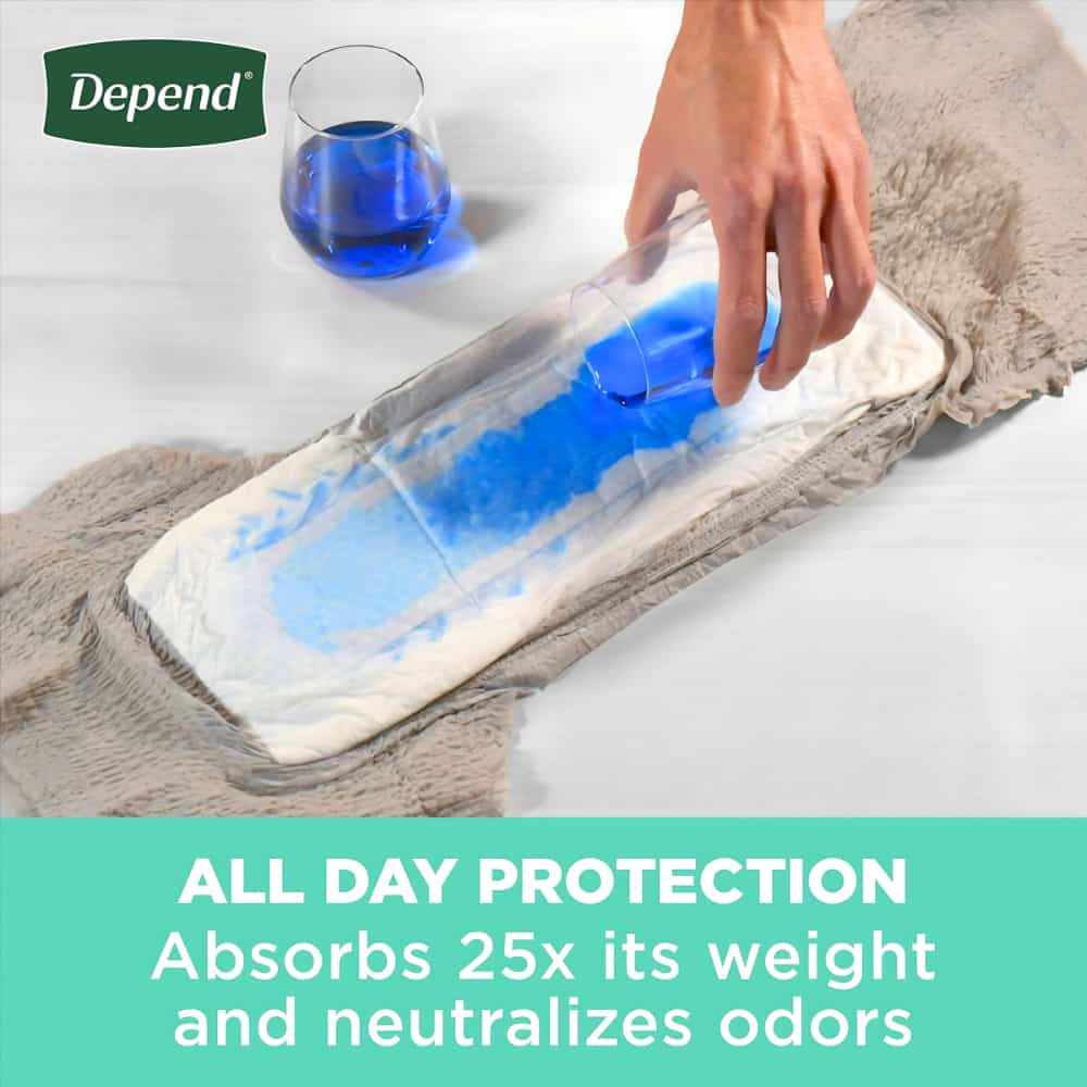 Depend Fresh Protection Adult Incontinence Underwear for Men - Grey - Maximum - Large - 17 Count