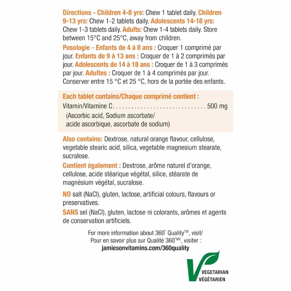 Chewable Vitamin C 500 mg - Tangy Orange Value Pack