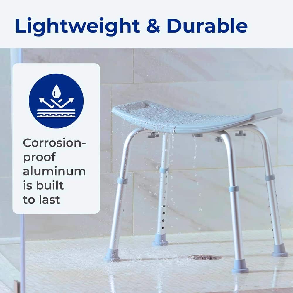 Deluxe Aluminum Shower Bench without Back