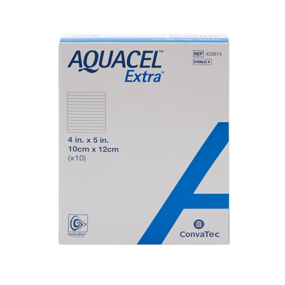ConvaTec Aquacel Extra Hydrofiber Wound Dressing 6\ x 6\ box(each 5)