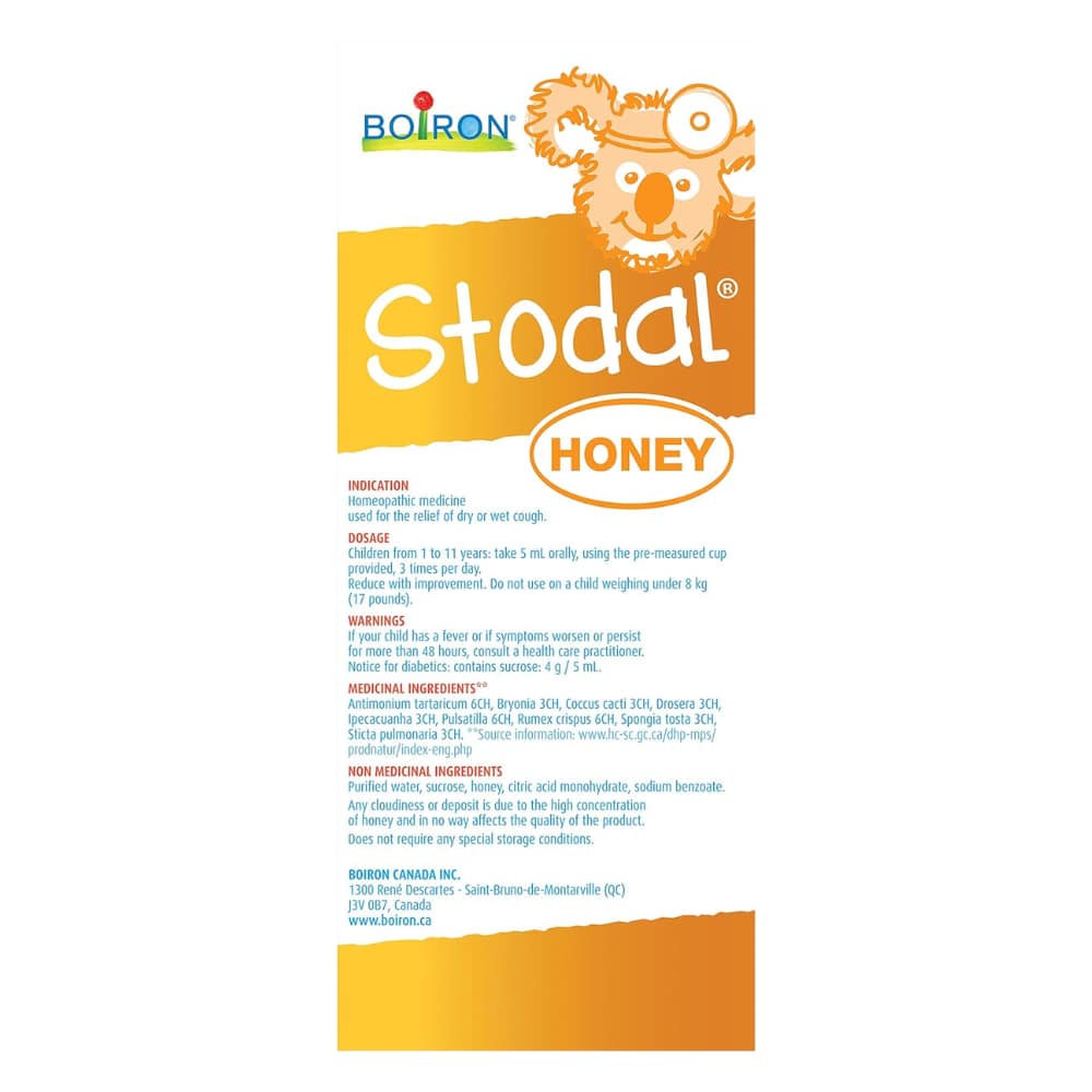 Children's Stodal Honey for Dry or Wet Cough in Children 1 to 11 Years of Age