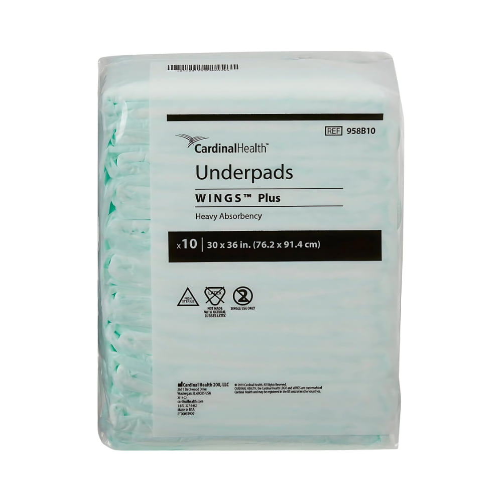 Covidien Wings Plus - Disposable Bed Pads 23\ x 36\" Bag of 15"