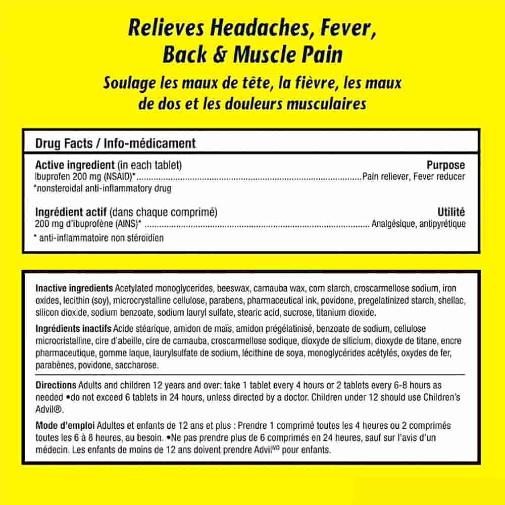 Advil Ibuprofen Tablets - 250s