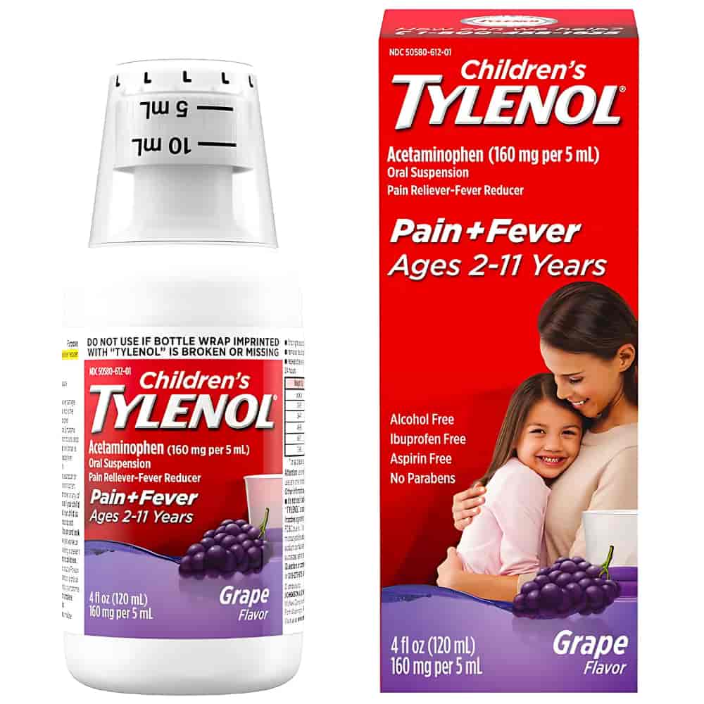 Children's Medicine, Fever & Pain, Grape Liquid