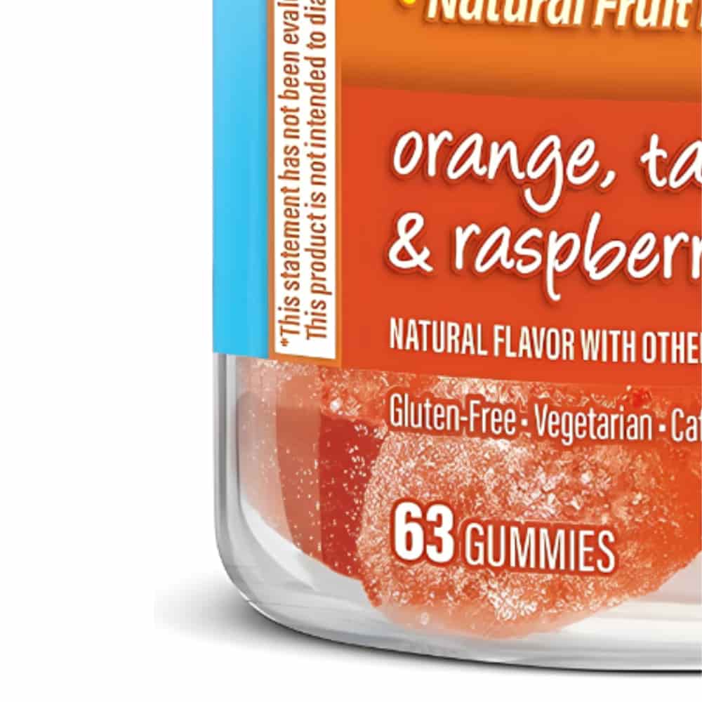Emergen-C Gummies 500mg Vitamin C Supplement, Orange, Tangerine & Raspberry Flavours