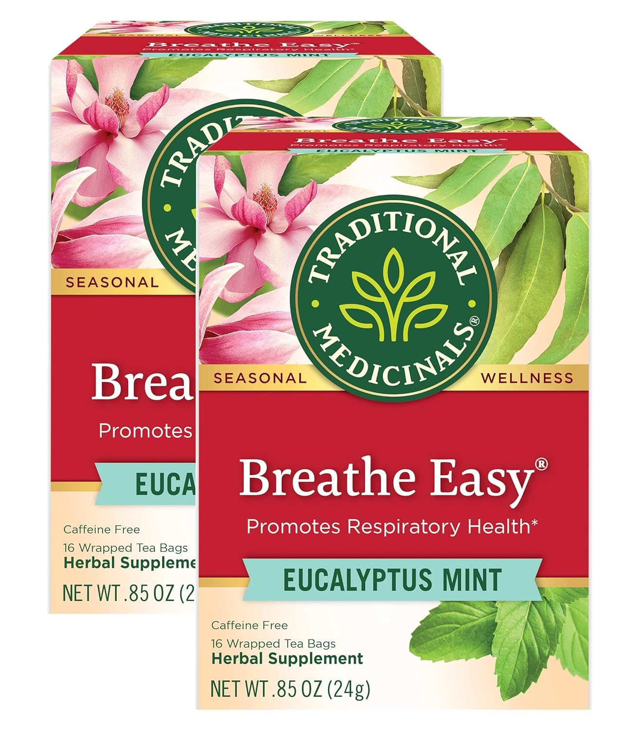 Traditional Medicinals Breathe Easy Tea - Eucalyptus Mint - 16's