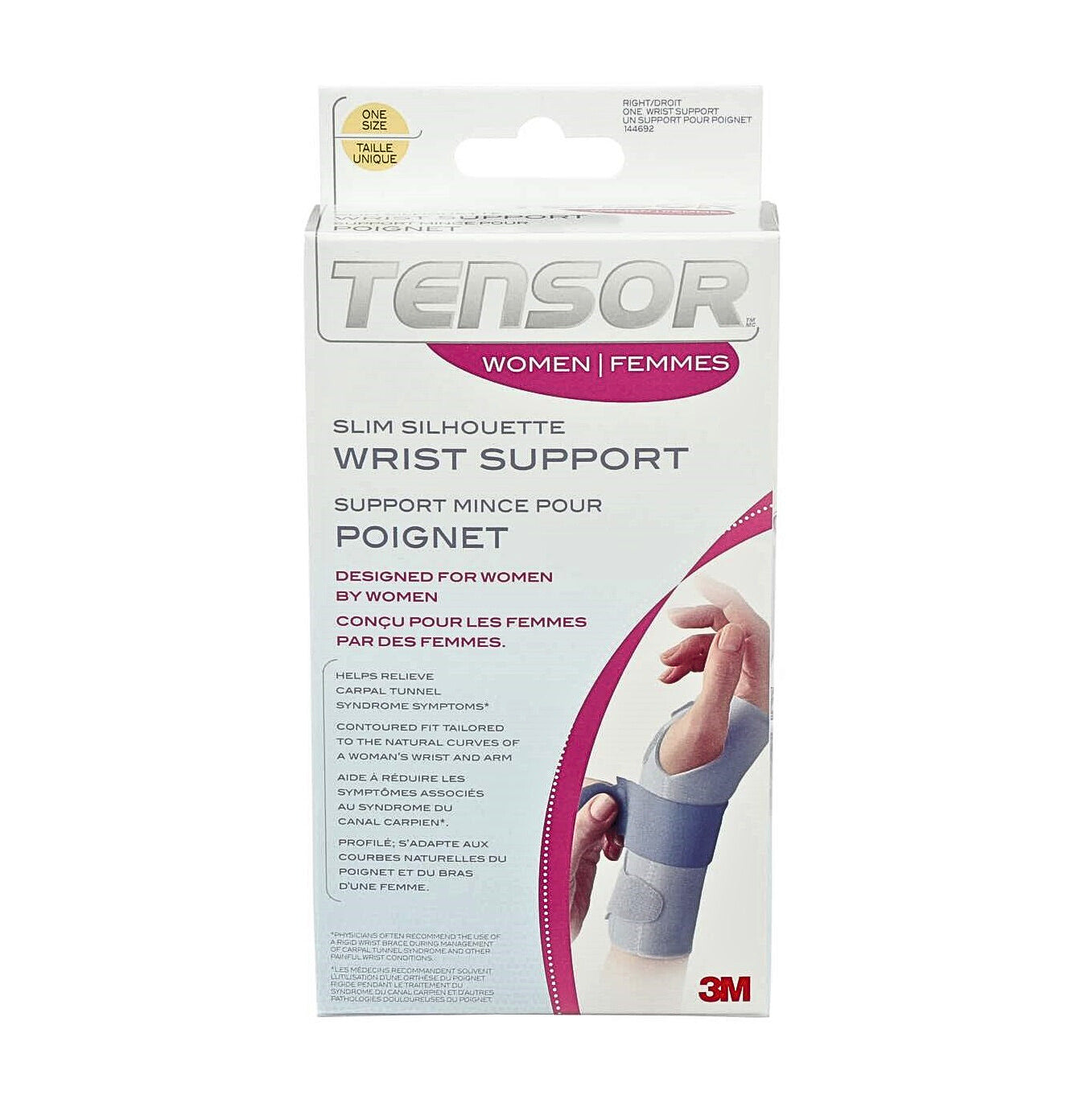 Tensor Women Slim Silhouette Wrist Support - Right Hand - One Size