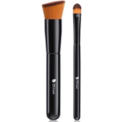 Pink Smooth Makeup 2-Piece Face Brush Set