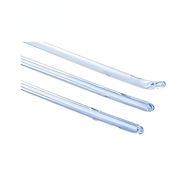 GentleCath Straight Tip Uncoated 16 Inch Urethral Catheter - Box of 100 16Fr