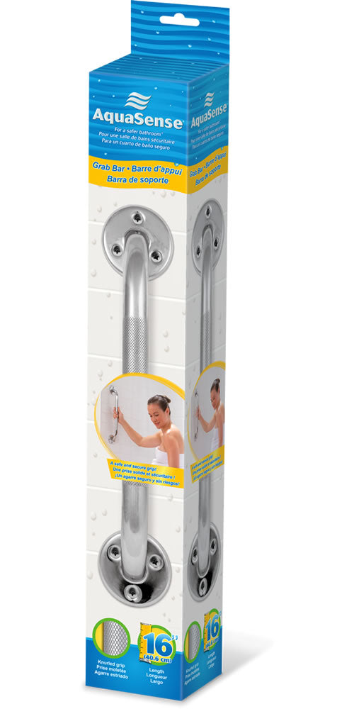 AQUASENSE KNURLED CHROME GRAB BARAQUASENSE KNURLED CHROME GRAB BAR