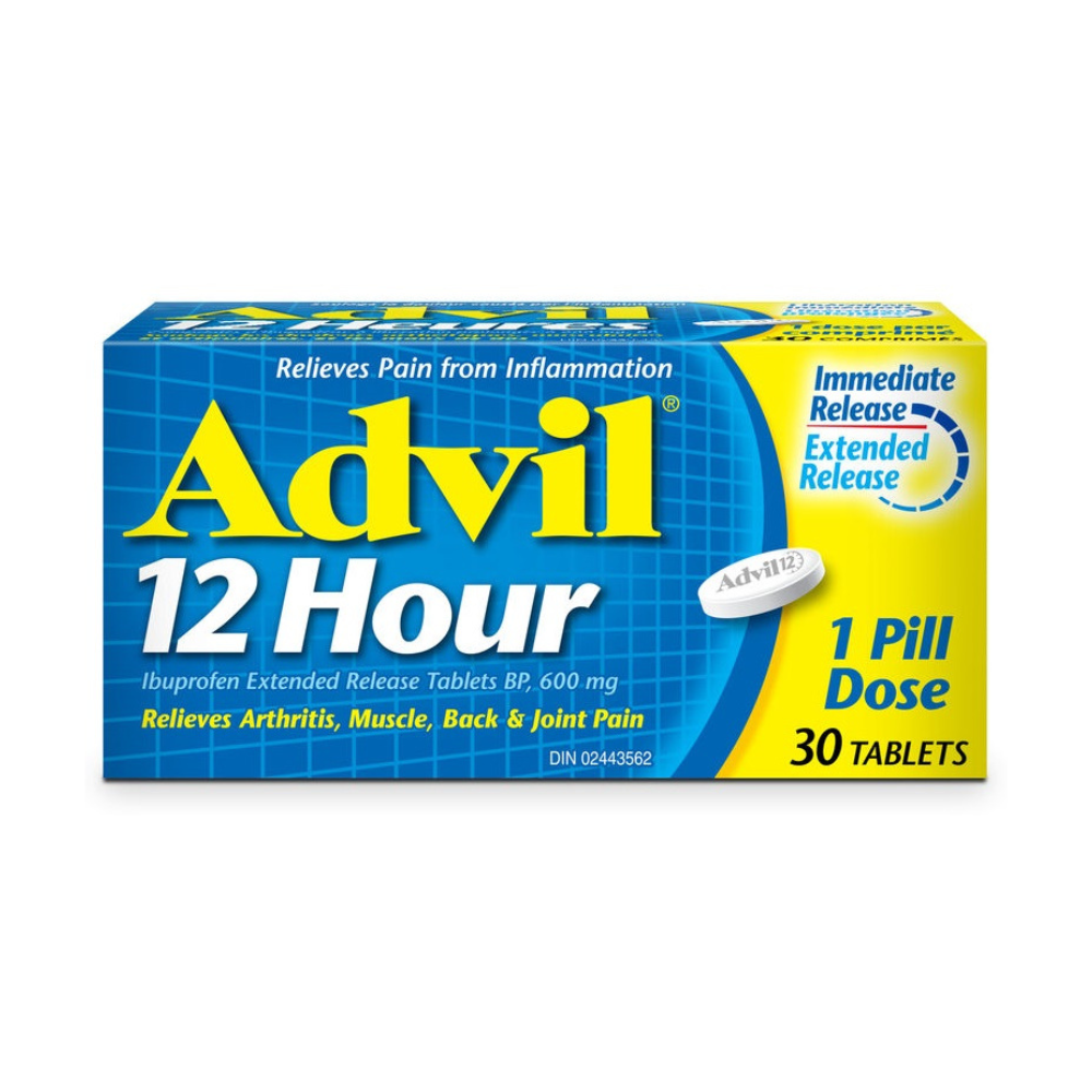 Advil 12 Hour Tablets for Extended Pain Relief, 600 mg Ibuprofen, 30 Count