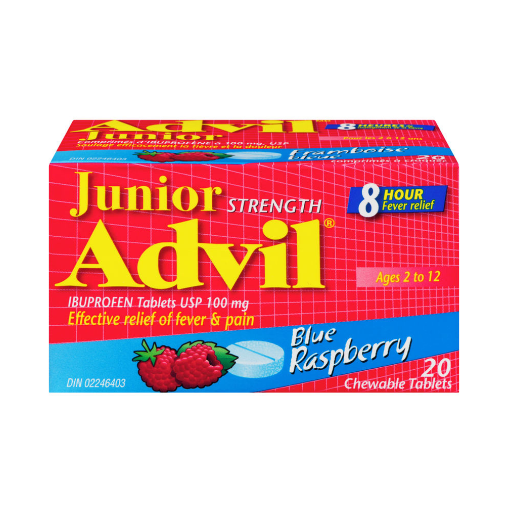 Advil Junior Strength Blue Raspberry Chewables for Kids (20-Count)