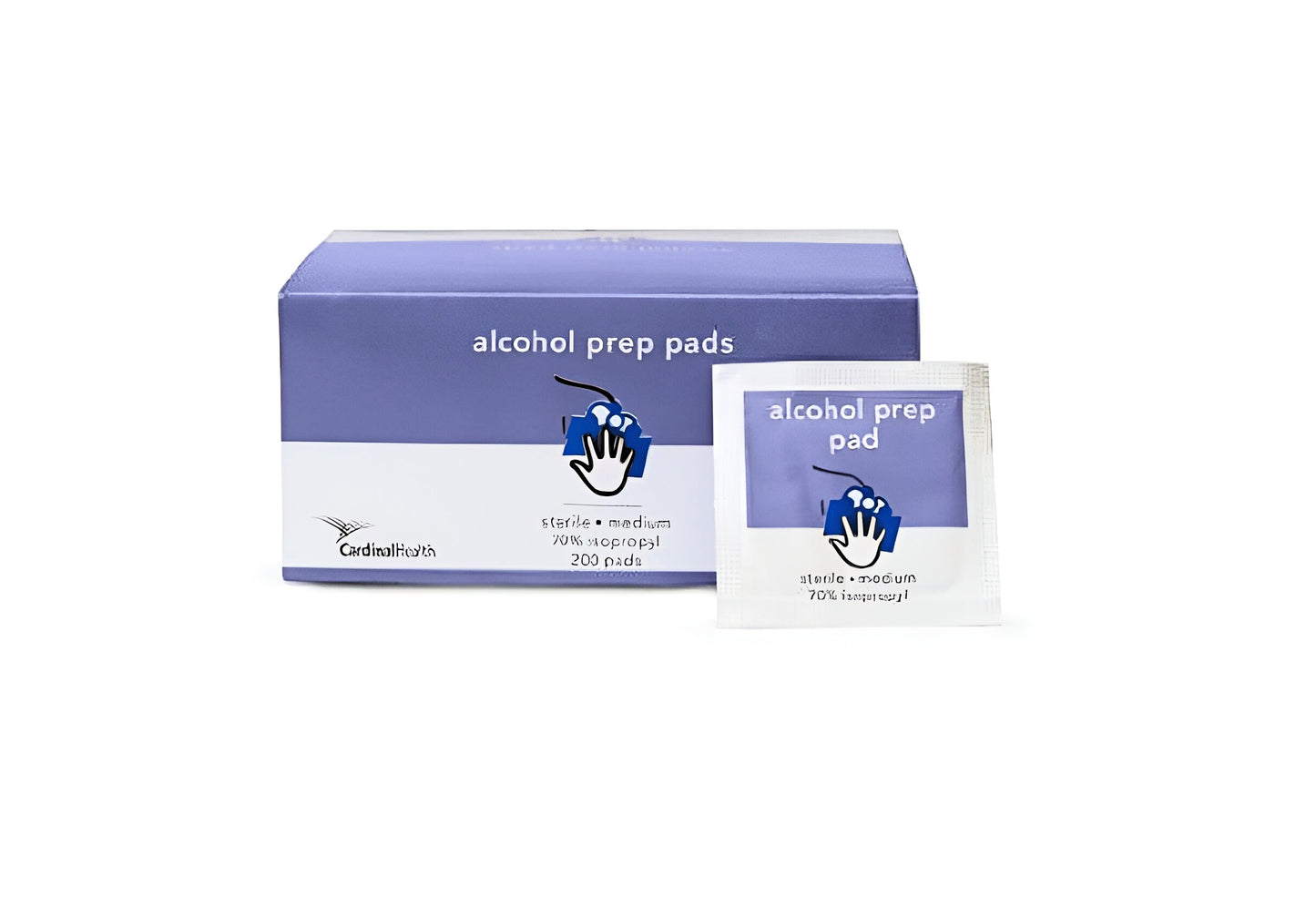 Cardinal Health Alcohol Prep Pad Sterile Large Nonwoven Material MW-APL 1 Box