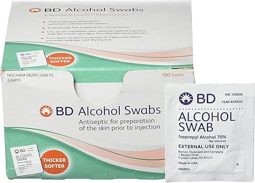 BD Alcohol Swabs 100 Ct