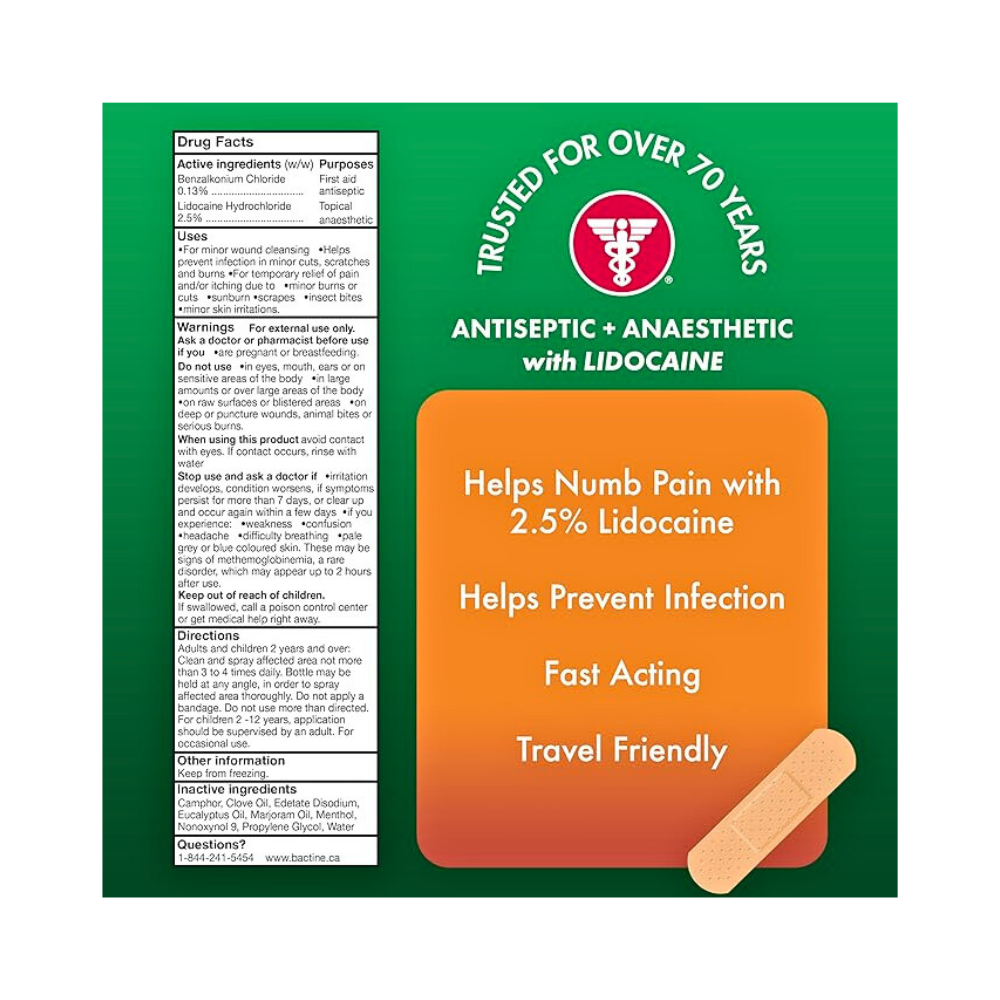 Bactine Pump Spray for Cuts, Scrapes & Burns