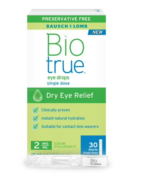 Bausch & Lomb Biotrue Eye Drops Dry Eye Relief Single Use - 15ml