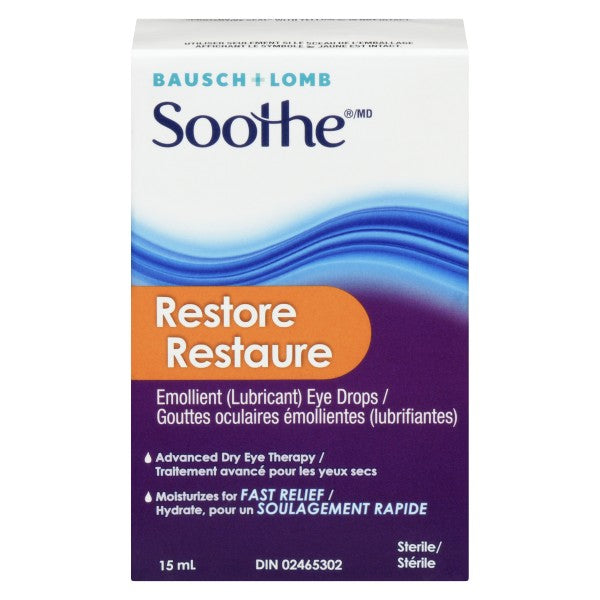 Bausch + Lomb Soothe Restore Advanced Eye Drops - 15ml