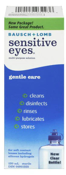Bausch + Lomb sensitive eyes Contact Lens Disinfecting Solution - 120ml