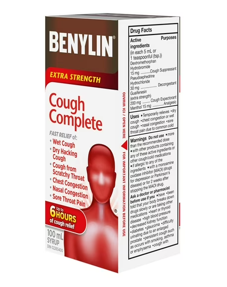 Benylin Cough Complete Extra Strength Syrup - 100ml