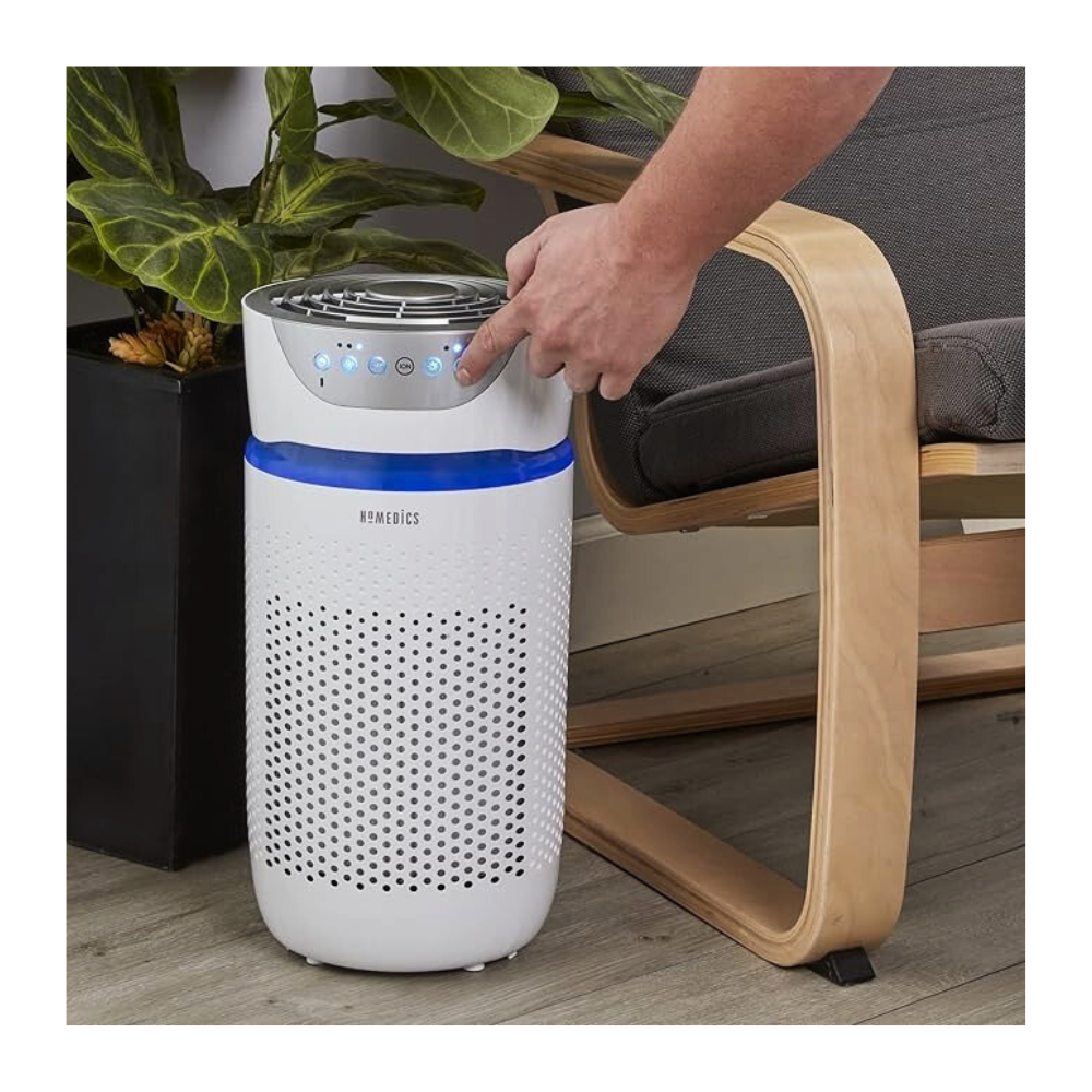 Breathe Cleaner Air with HoMedics Tower Purifier