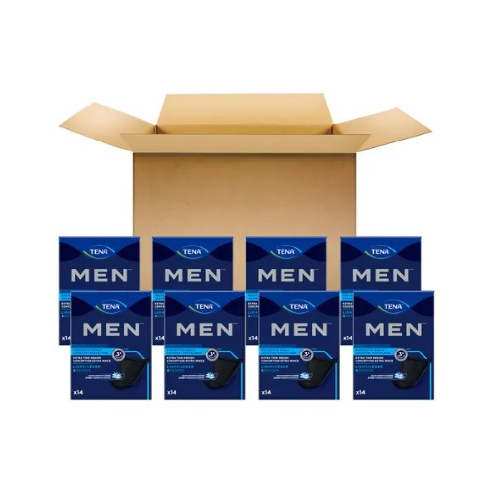 Buy TENA Men Shields for Light Incontinence 14 Count | Trusted Male Protection