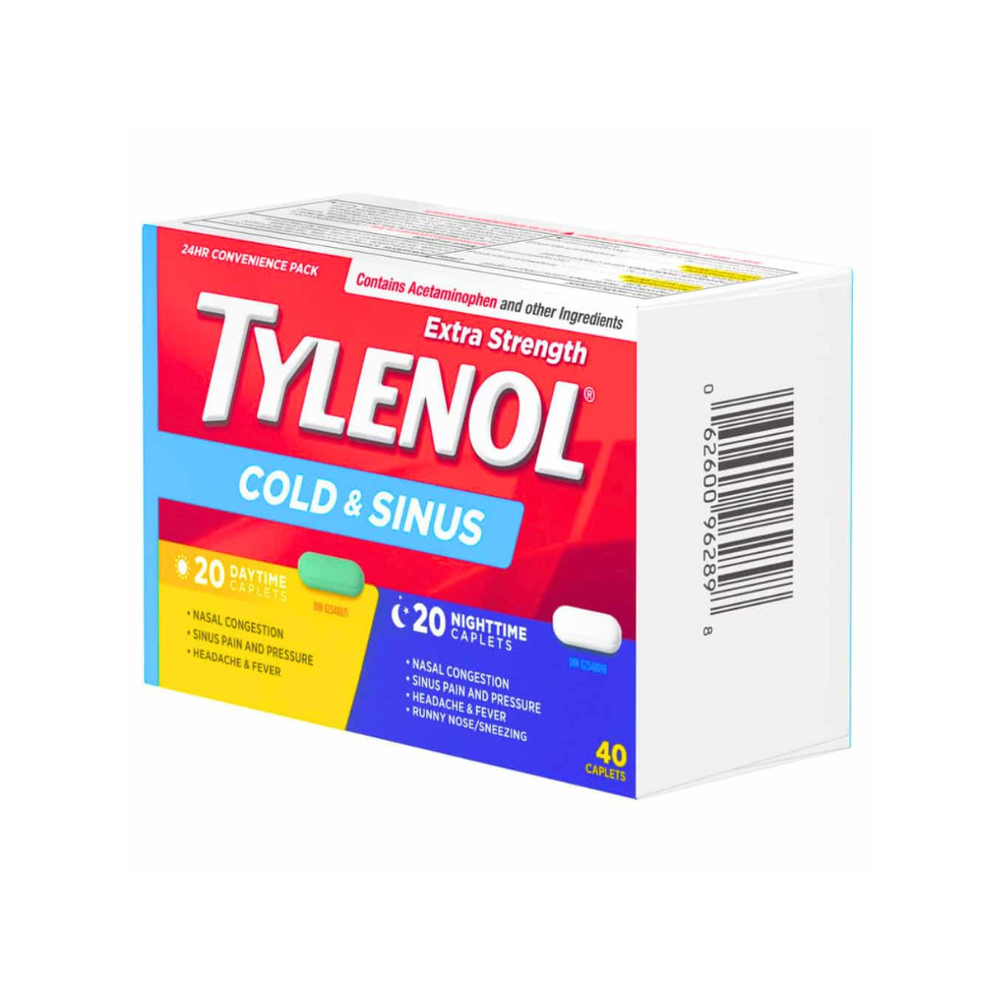 Buy Tylenol Cold + Sinus Extra Strength 40 Caplets | Powerful Cold Relief