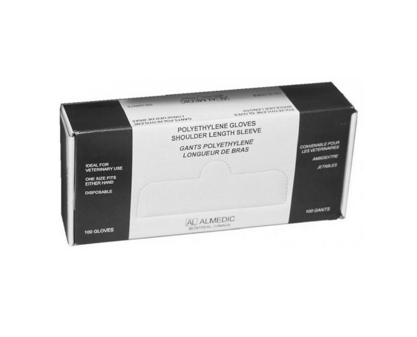 Gloves, Shoulder Length Poly, One Size - 100/Box