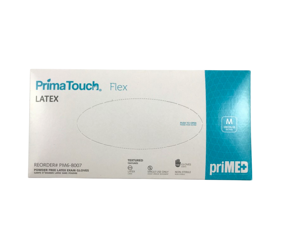 Gloves, Latex Powder Free - Medium 100/Box