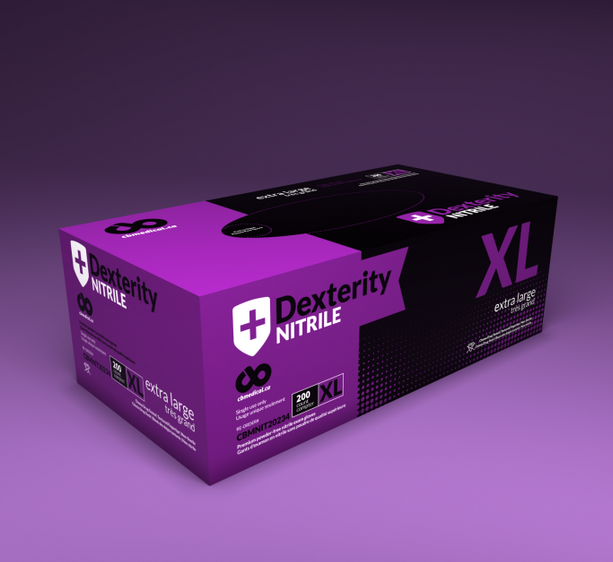 Gloves, Nitrile Powder Free (Dexterity™), X-Large - 180/Box