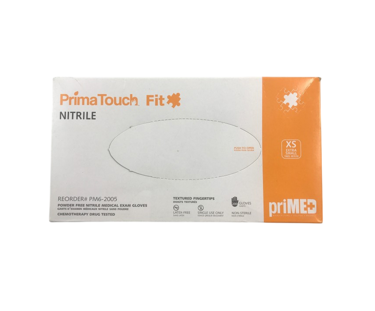 Gloves, Nitrile Powder Free, 9" Cuff, (PrimaTouch™ FIT), Extra Small - 200/Box