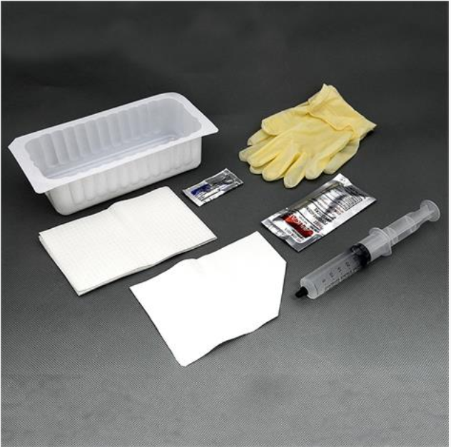 Catheter Insertion Tray including 10cc Prefilled Syringe