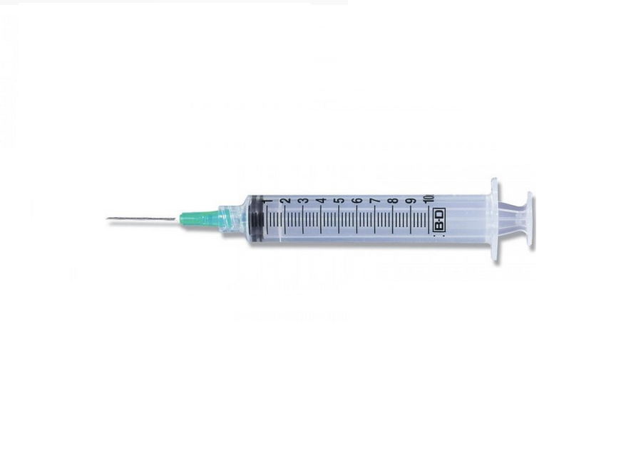 Syringe, 10cc with 21G x 1 in. Needle, 100/Box