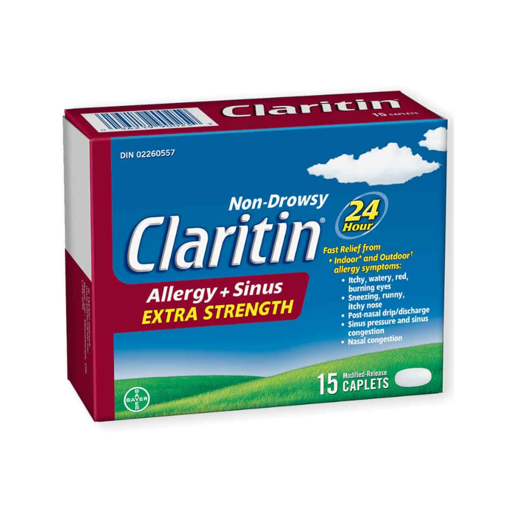 Claritin Allergy + Sinus 24hr Relief 15 Tablets