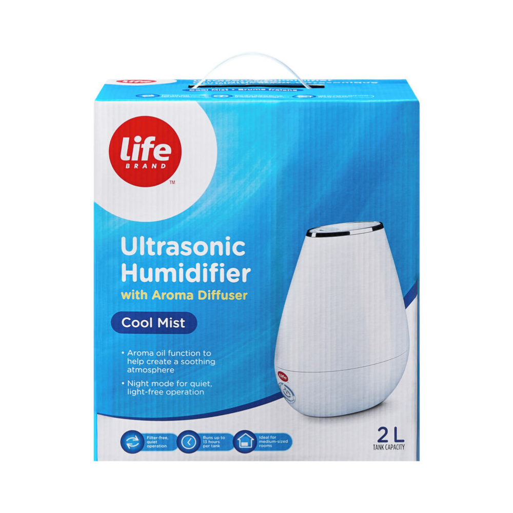 Cool Mist Ultrasonic Humidifier with Aroma Diffuser 2L
