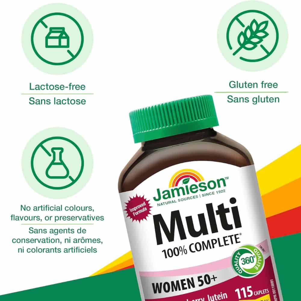 Daily Womenβs 50+ Vitamins Bone, Heart & Immune Support