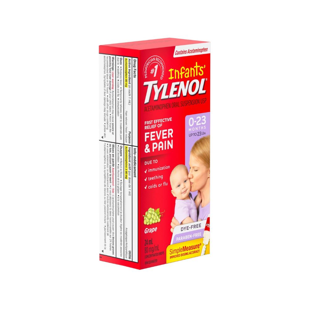 Dye-Free Grape Medicine for Infants Fever & Pain Drops