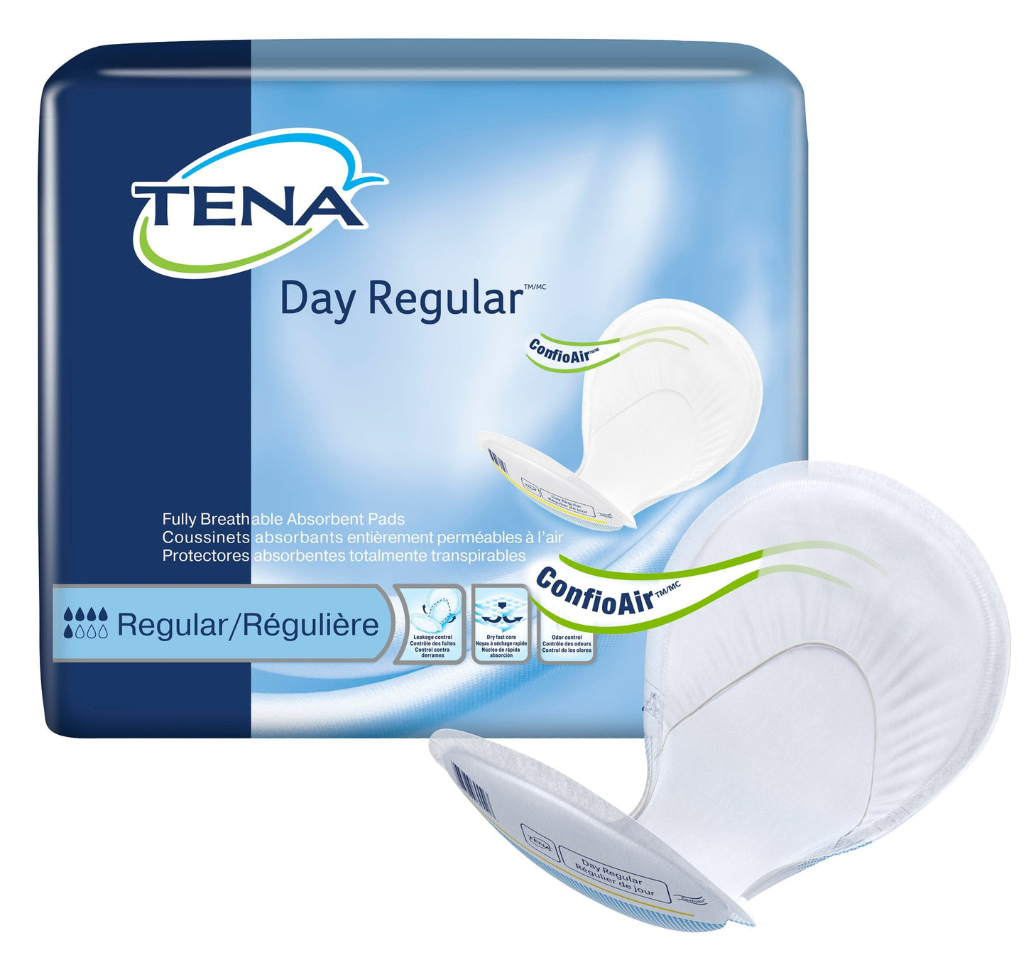 TENA Day Moderate Absorbency Dry-Fast Bladder Control Pad, 46-Count
