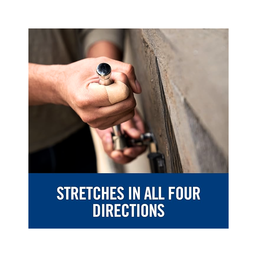 Flexible adhesive bandages in assorted shapes and sizes