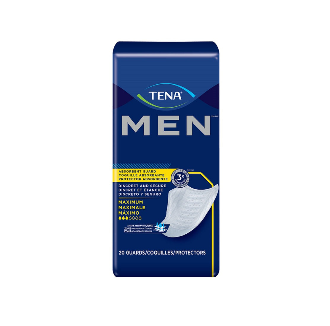 Incontinence Guards for Men, Maximum Absorbency, White, Men